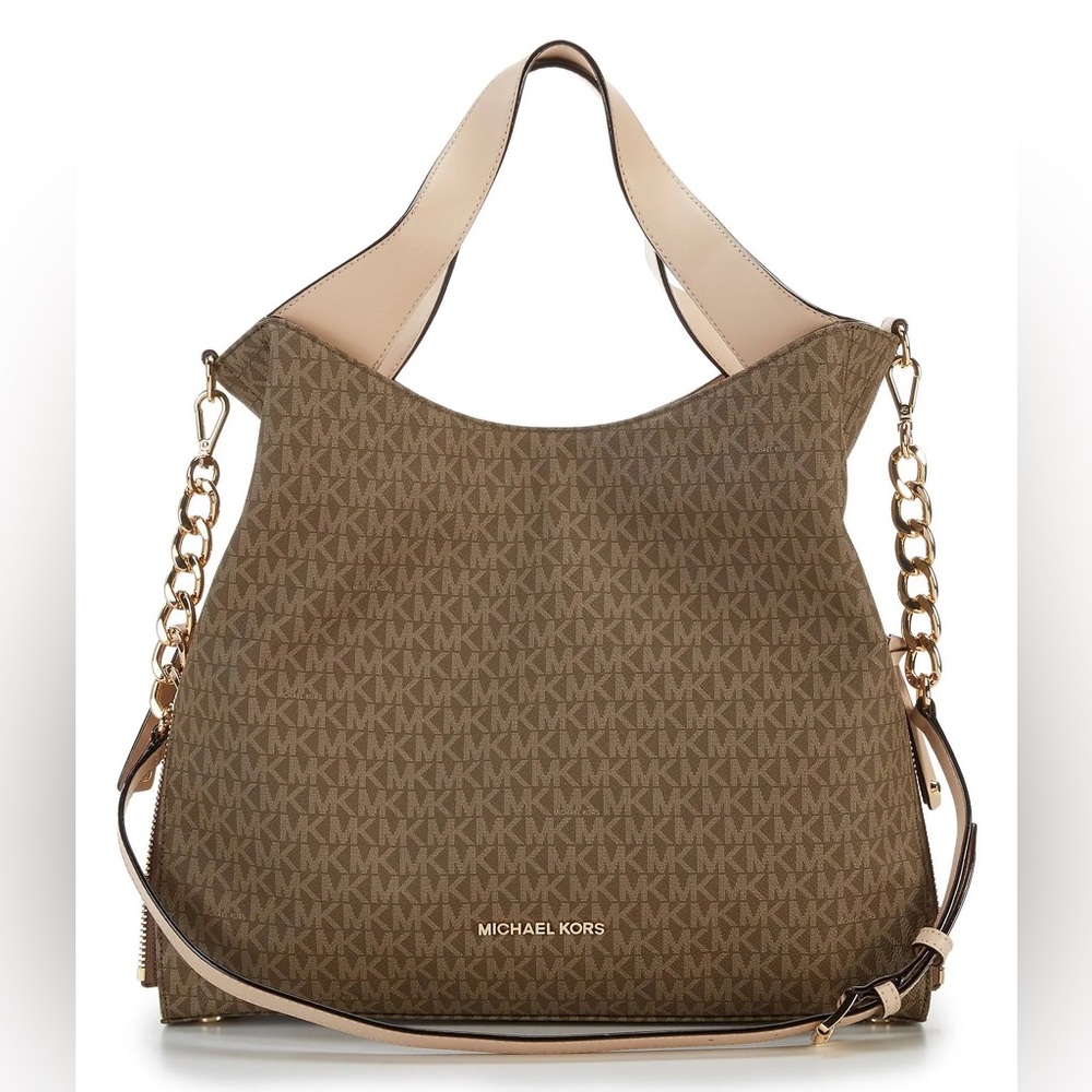 Michael Kors Beige Monogram Tote Bag